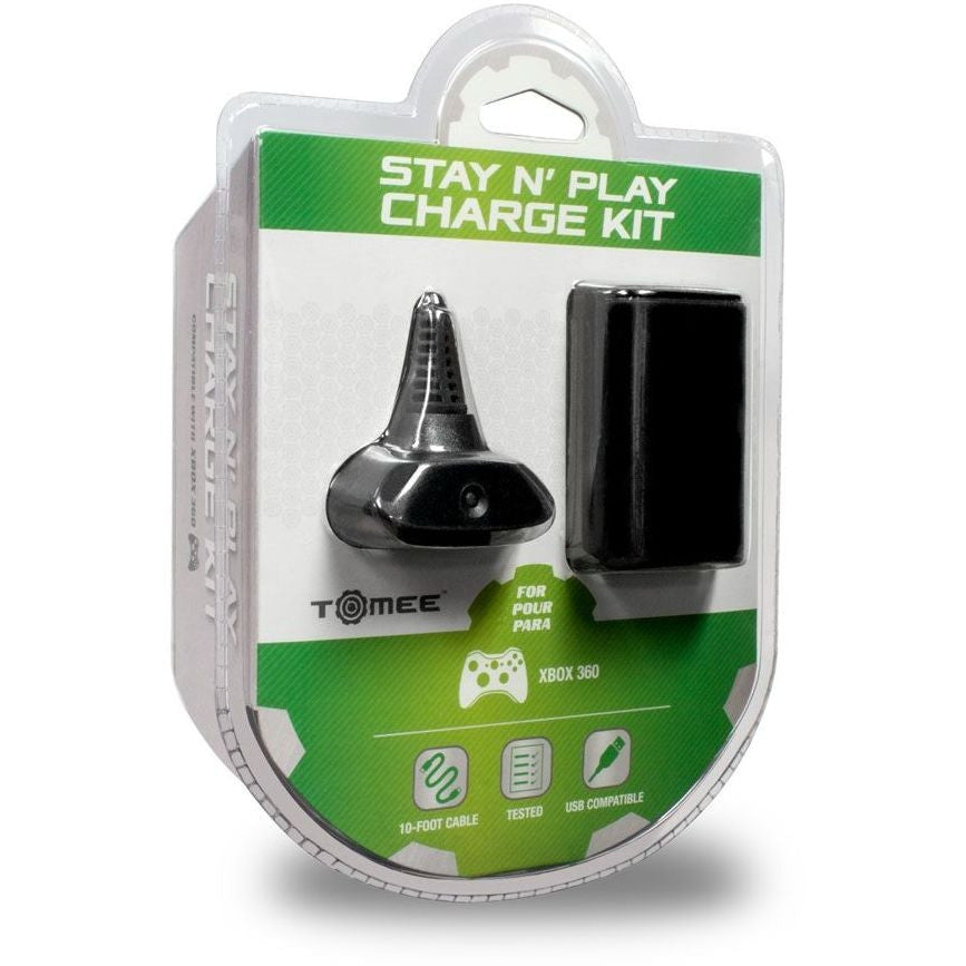 Stay N Play Controller Charge Kit - Xbox 360 (BLACK)