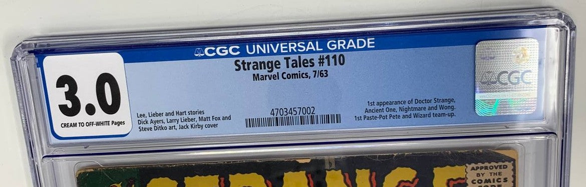 Strange Tales 110 Marvel 1963 CGC 3.0 1st Doctor Strange Human Torch - Golden Apple Comics