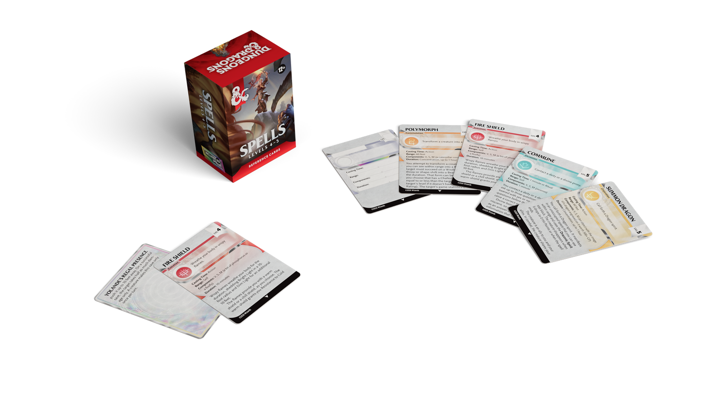 D&D: Reference Cards - Spells: Levels 3-4