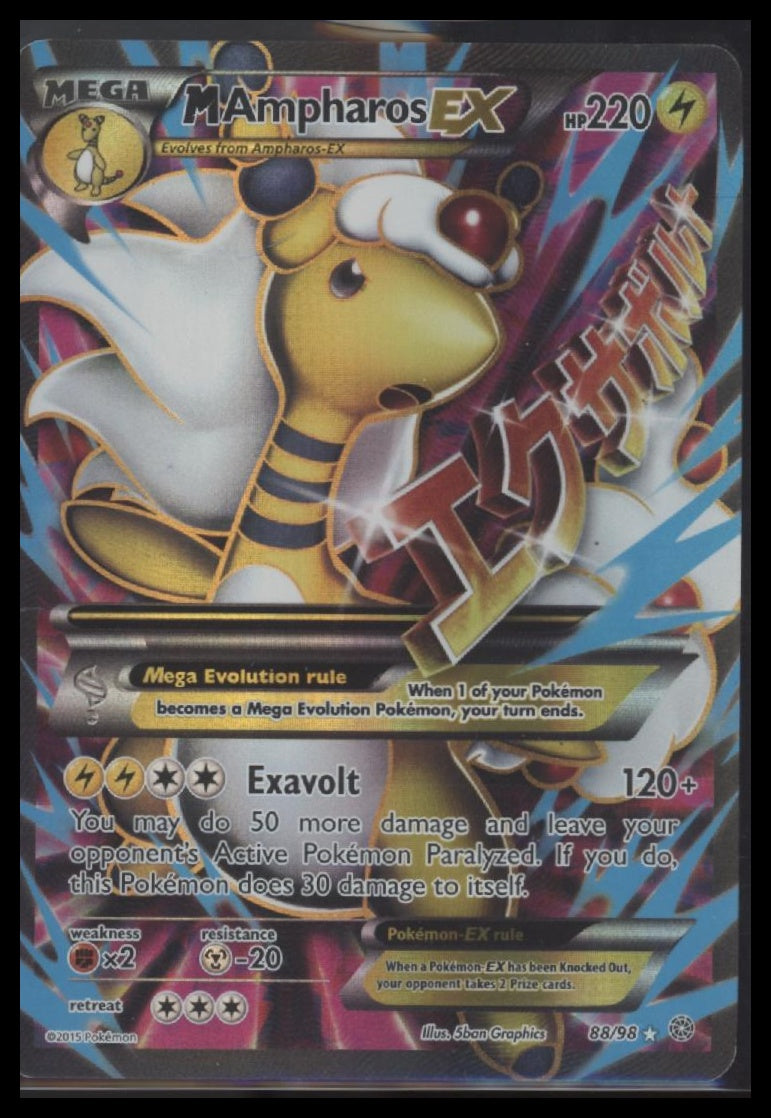 XY - Ancient Origins M Ampharos EX (88 Full Art) #88/98 - Golden Apple Comics