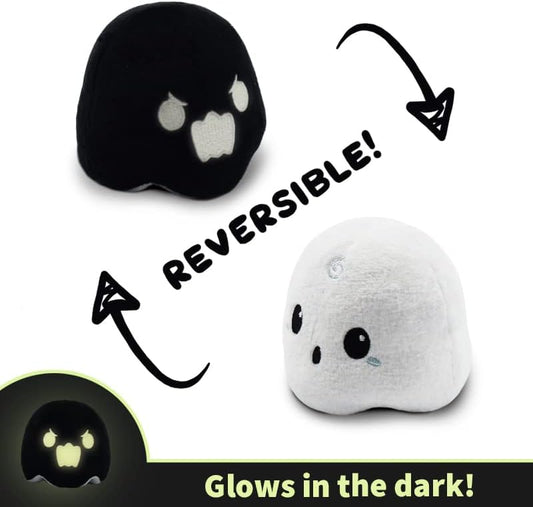 TeeTurtle Reversible Plushie: Ghost - Black/White - Golden Apple Comics