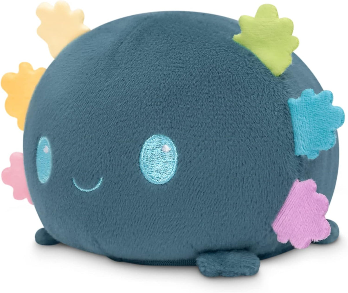 TeeTurtle Plushie Tote Bag: Axolotl - Blue/Rainbow