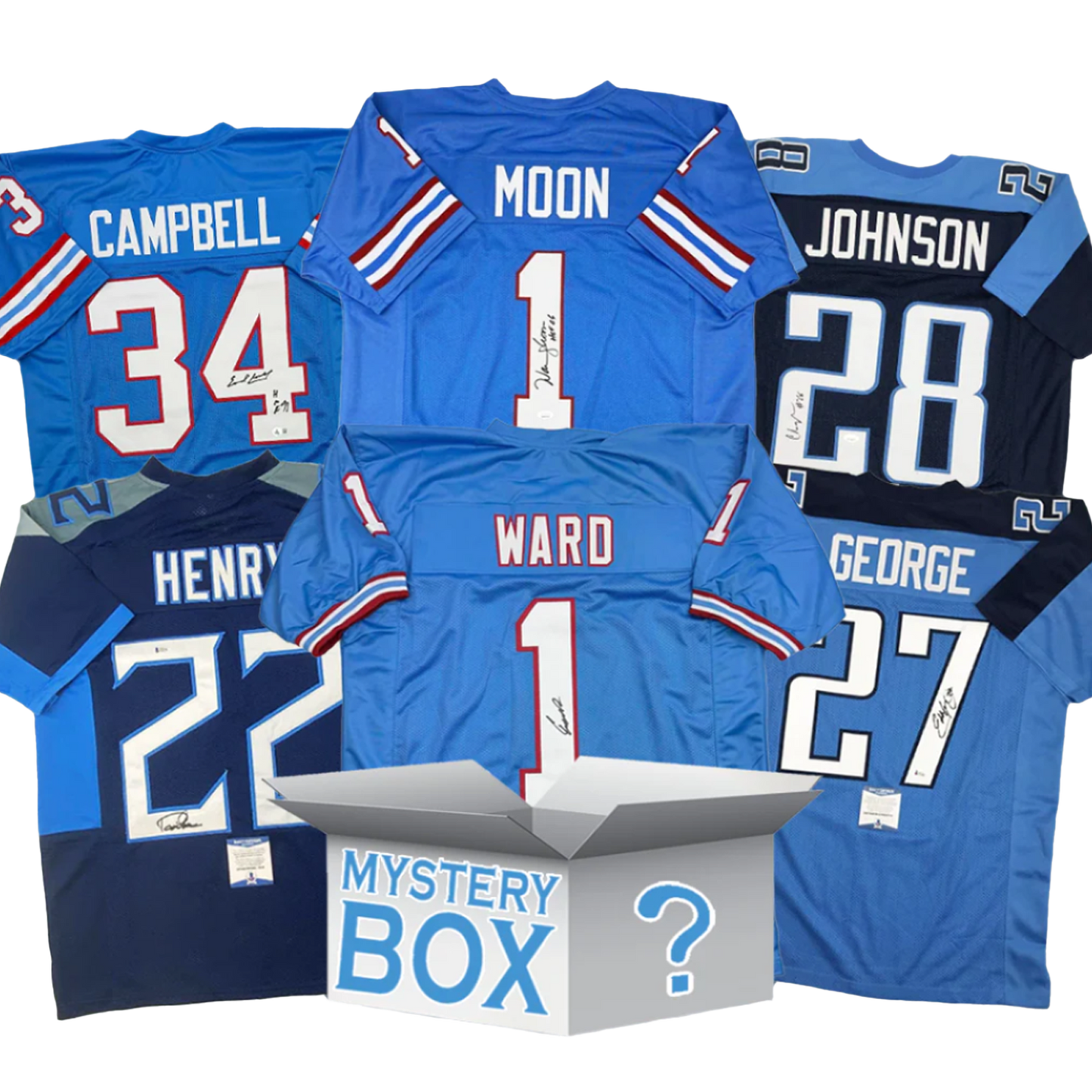 Autographed/Signed Tennessee Football Jersey Mystery Box with PSA JSA or Beckett COA