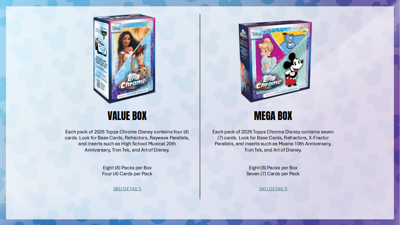 Disney 2026 Topps Chrome Hobby Box (06/17/2026) - Golden Apple Comics