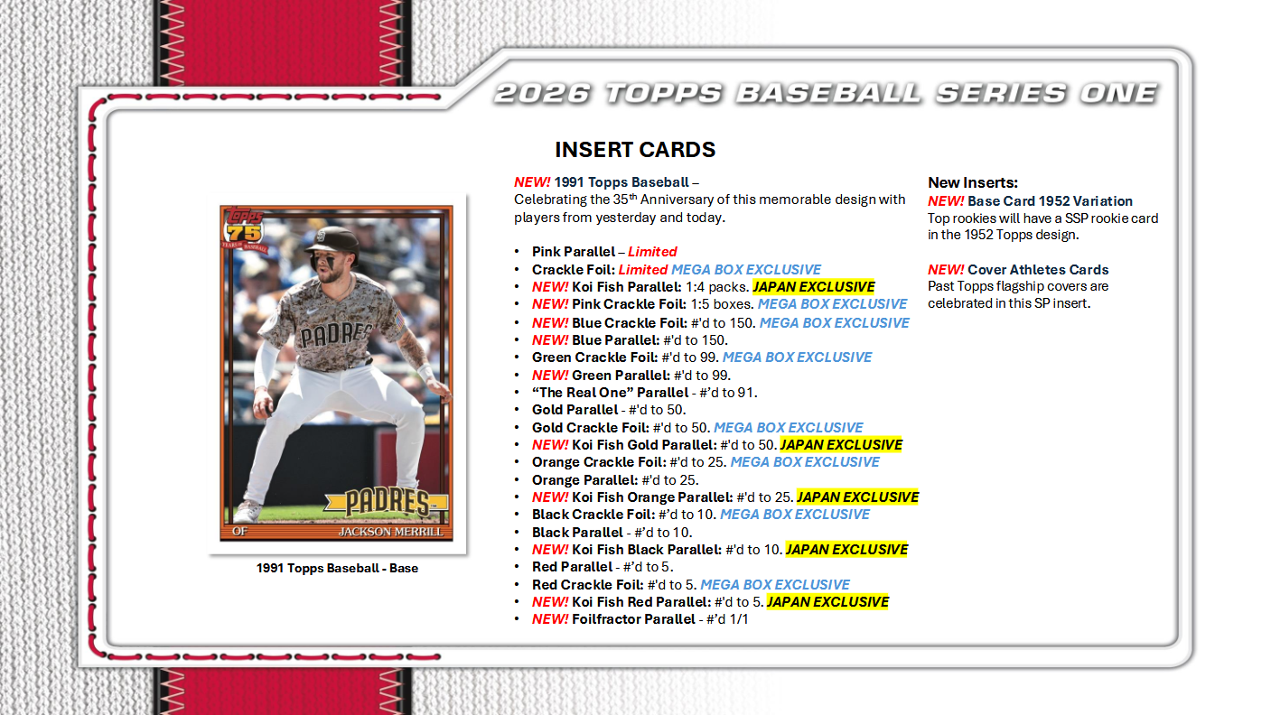 MLB Baseball Series 1 Trading Cards Topps 2026 Retail Tin (04/01/2026) - Golden Apple Comics