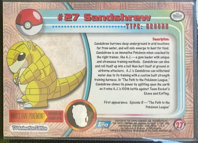 Sandshrew (27) [Topps TV Animation Edition Series 1 (Third Print)]