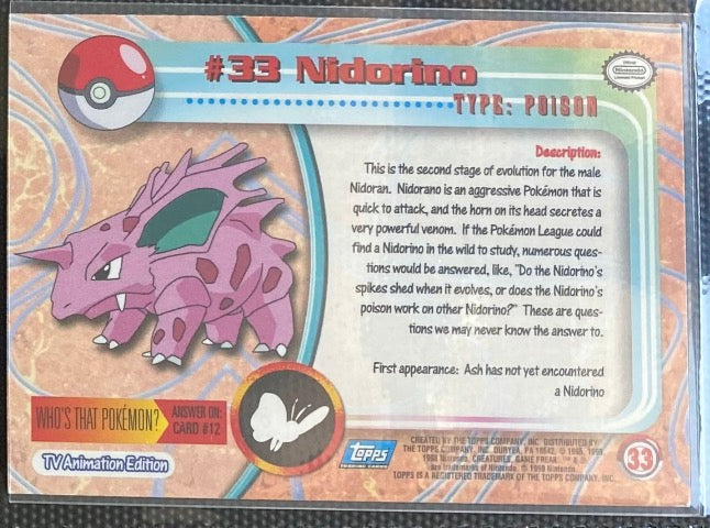 Nidorino Foil (33) [Topps TV Animation Edition Series 1 (First Print)]