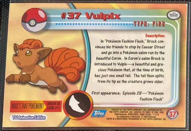 Vulpix (37) [Topps TV Animation Edition Series 1 (Third Print)]