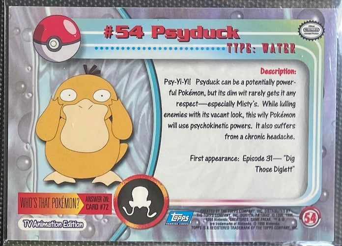 Psyduck (54) [Topps TV Animation Edition Series 1 (Fourth Print)]