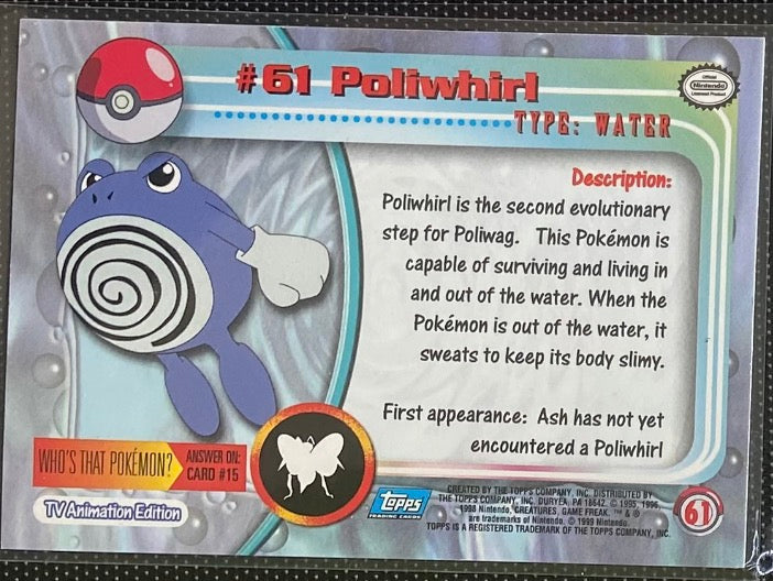 Poliwhirl Foil (61) [Topps TV Animation Edition Series 1 (First Print]