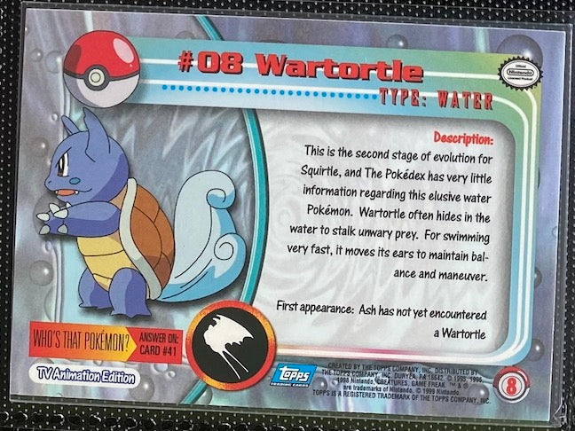 Wartortle (08) [Topps TV Animation Edition Series 1 (Third Print)]