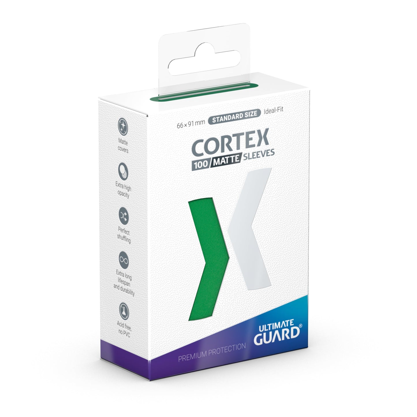 Ultimate Guard Cortex Standard Size Sleeves - Matte Green (100ct)