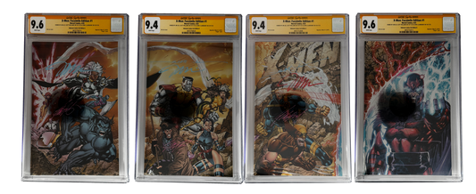 [TRIPLE SIGNED CGC YELLOW LABEL 4 PACK FOIL] X-Men 1991 #1 Facsimile Jim Lee | Claremont |  Williams Cover Var [Set #2]