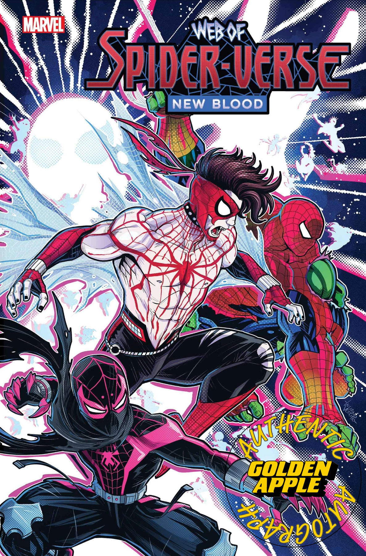 Web Of Spider-Verse New Blood #1 A Luciano Vecchio SIGNED Jordan Morris (03/05/2025) Marvel