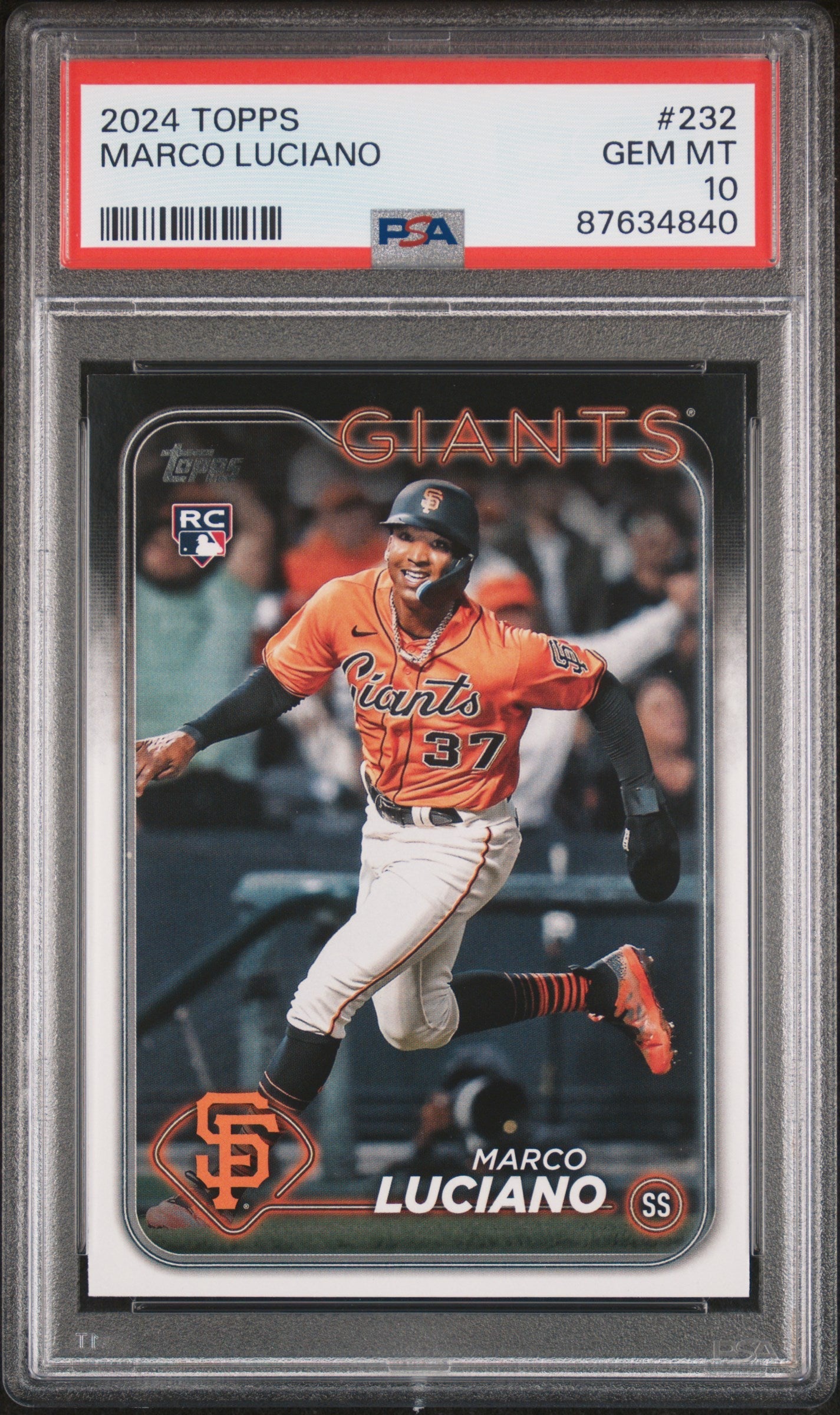 Graded 2024 Topps Marco Luciano #232 Rookie RC Baseball Card PSA 10 Gem Mint - Golden Apple Comics