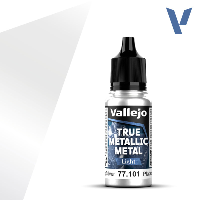 Vallejo True Metallic Metal: Sterling Silver - Light (18 ml) - Golden Apple Comics