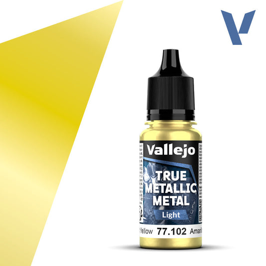 Vallejo True Metallic Metal: Radiant Yellow - Light (18 ml) - Golden Apple Comics