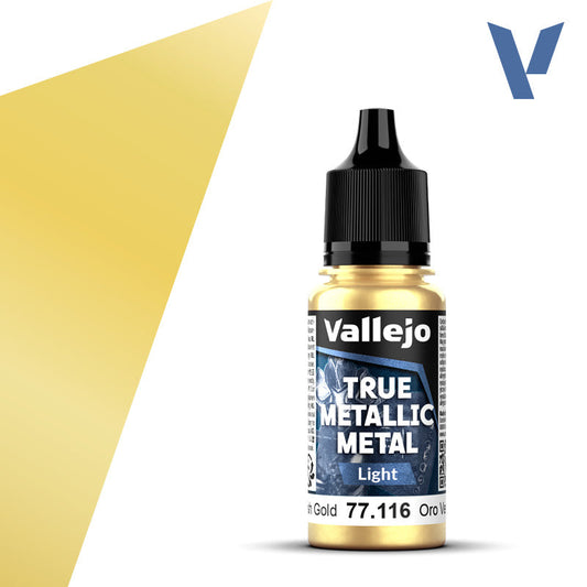 Vallejo True Metallic Metal: Greenish Gold - Light (18 ml) - Golden Apple Comics