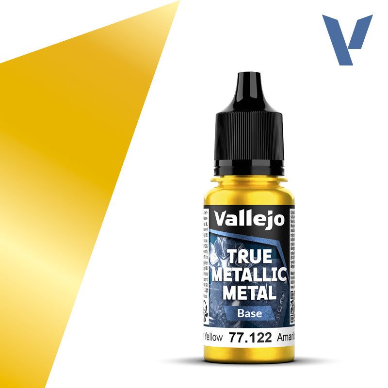 Vallejo True Metallic Metal: Radiant Yellow - Base (18 ml) - Golden Apple Comics