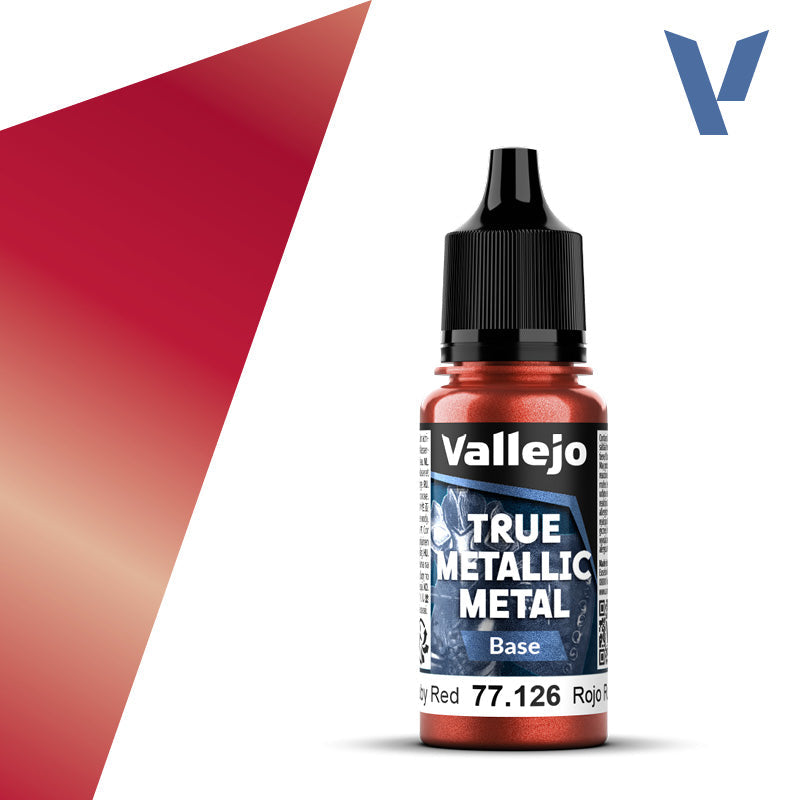 Vallejo True Metallic Metal: Ruby Red - Base (18 ml) - Golden Apple Comics