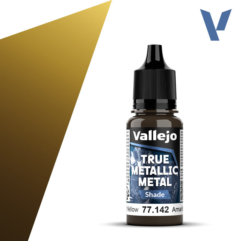 Vallejo True Metallic Metal: Radiant Yellow - Shade (18 ml) - Golden Apple Comics