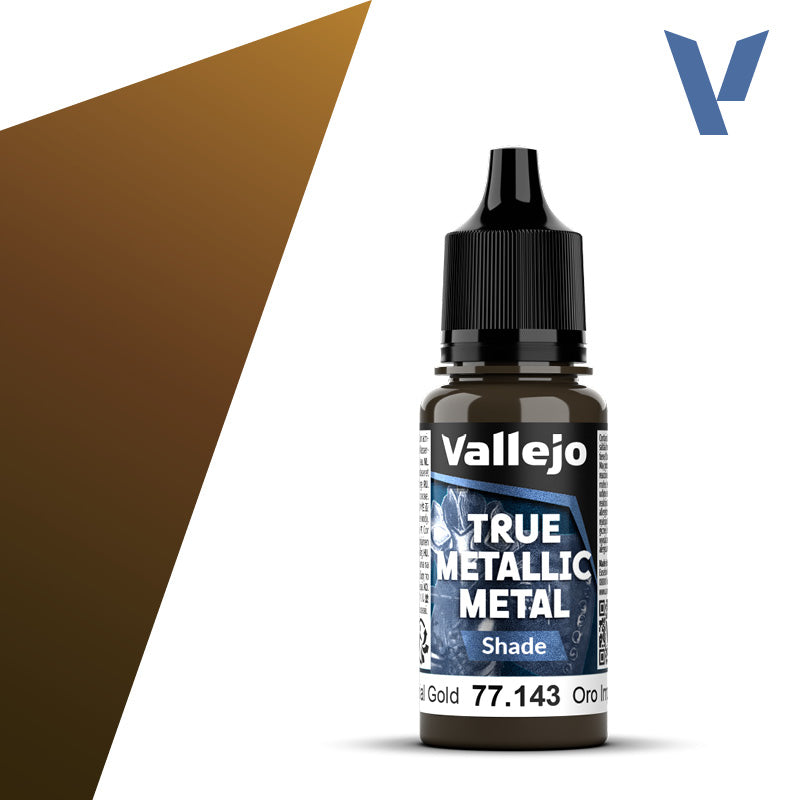 Vallejo True Metallic Metal: Imperial Gold - Shade (18 ml) - Golden Apple Comics