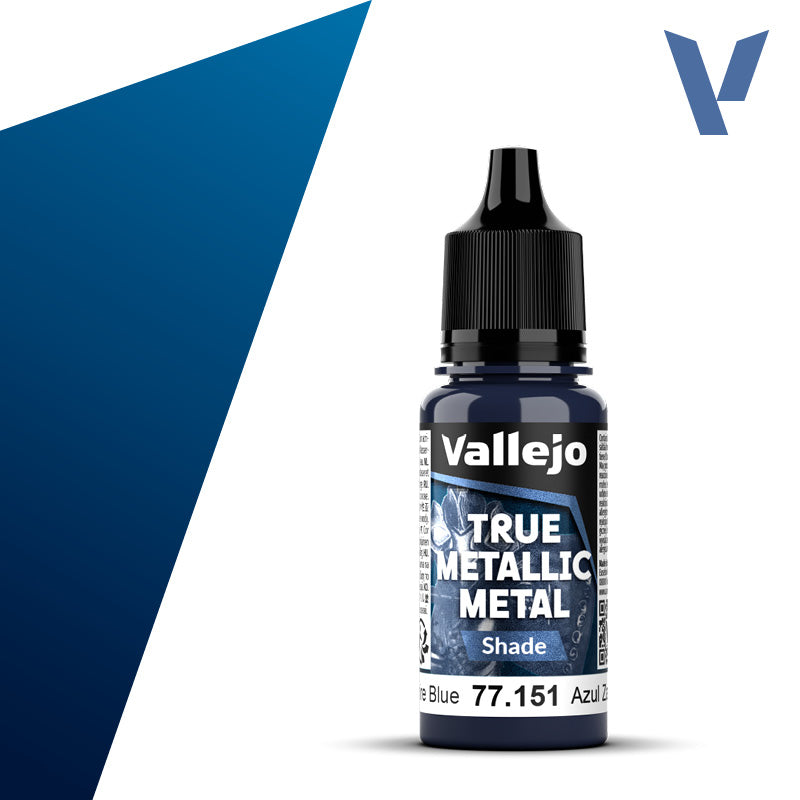 Vallejo True Metallic Metal: Sapphire Blue - Shade (18 ml) - Golden Apple Comics