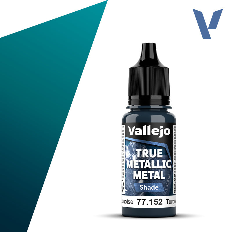 Vallejo True Metallic Metal: Hydra Turquoise - Shade (18 ml) - Golden Apple Comics