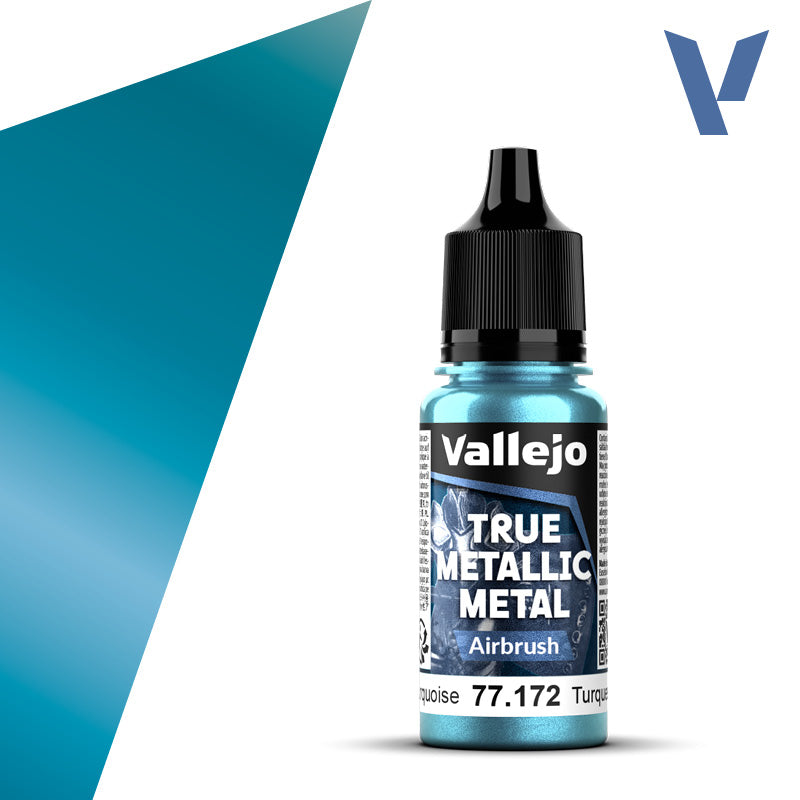 Vallejo True Metallic Metal: Hydra Turquoise - Airbrush (18 ml) - Golden Apple Comics
