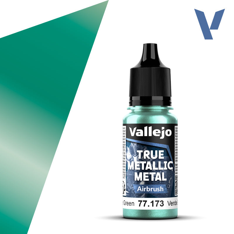 Vallejo True Metallic Metal: Beetle Green - Airbrush (18 ml) - Golden Apple Comics