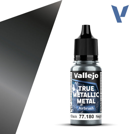 Vallejo True Metallic Metal: Obsidian Black - Airbrush (18 ml) - Golden Apple Comics