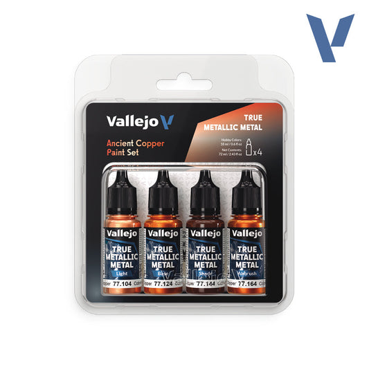 Vallejo True Metallic Metal: Paint Set - Ancient Copper (4) - Golden Apple Comics