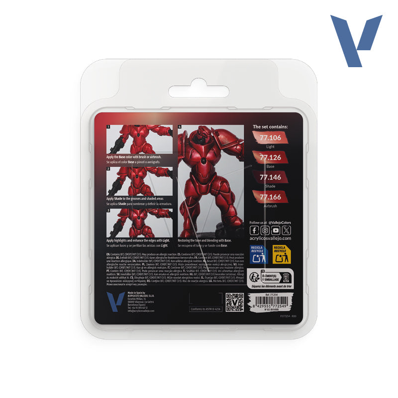 Vallejo True Metallic Metal: Paint Set - Ruby Red (4) - Golden Apple Comics