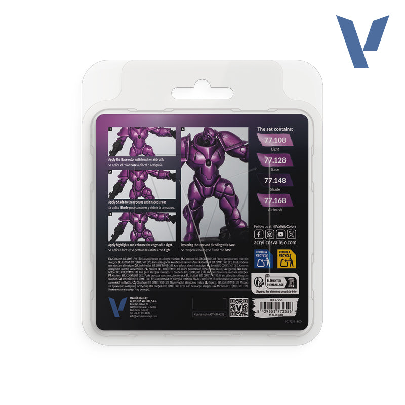 Vallejo True Metallic Metal: Paint Set - Amethyst Purple (4) - Golden Apple Comics