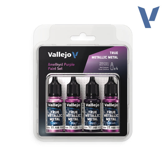 Vallejo True Metallic Metal: Paint Set - Amethyst Purple (4) - Golden Apple Comics
