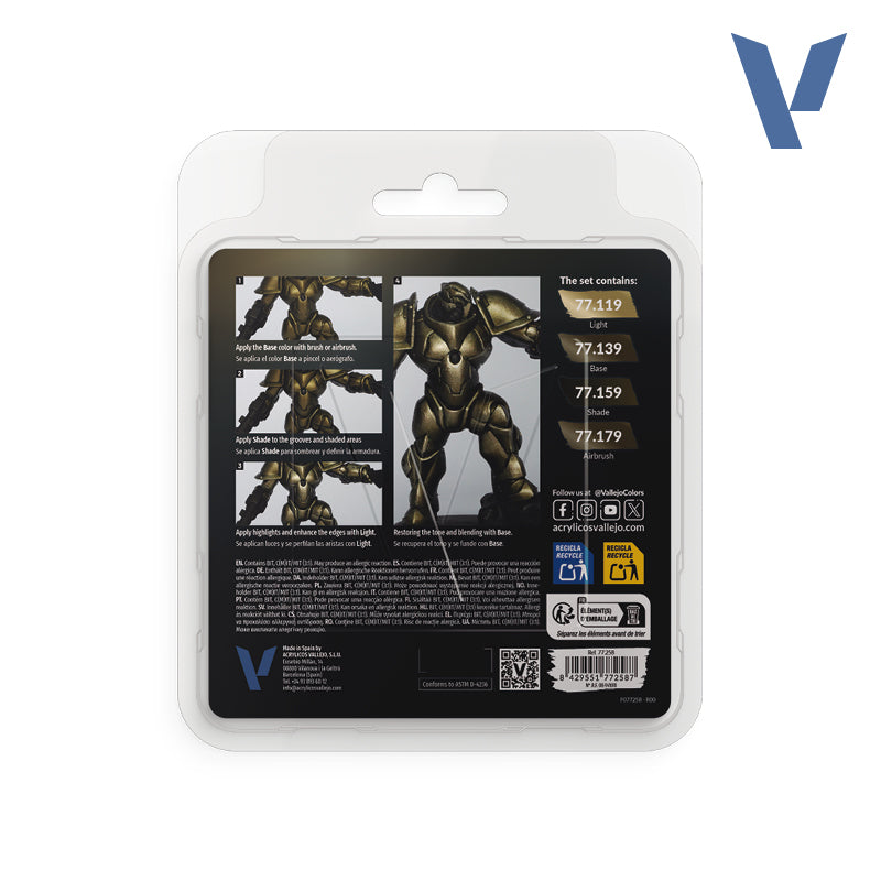 Vallejo True Metallic Metal: Paint Set - Aged Metal (4) - Golden Apple Comics