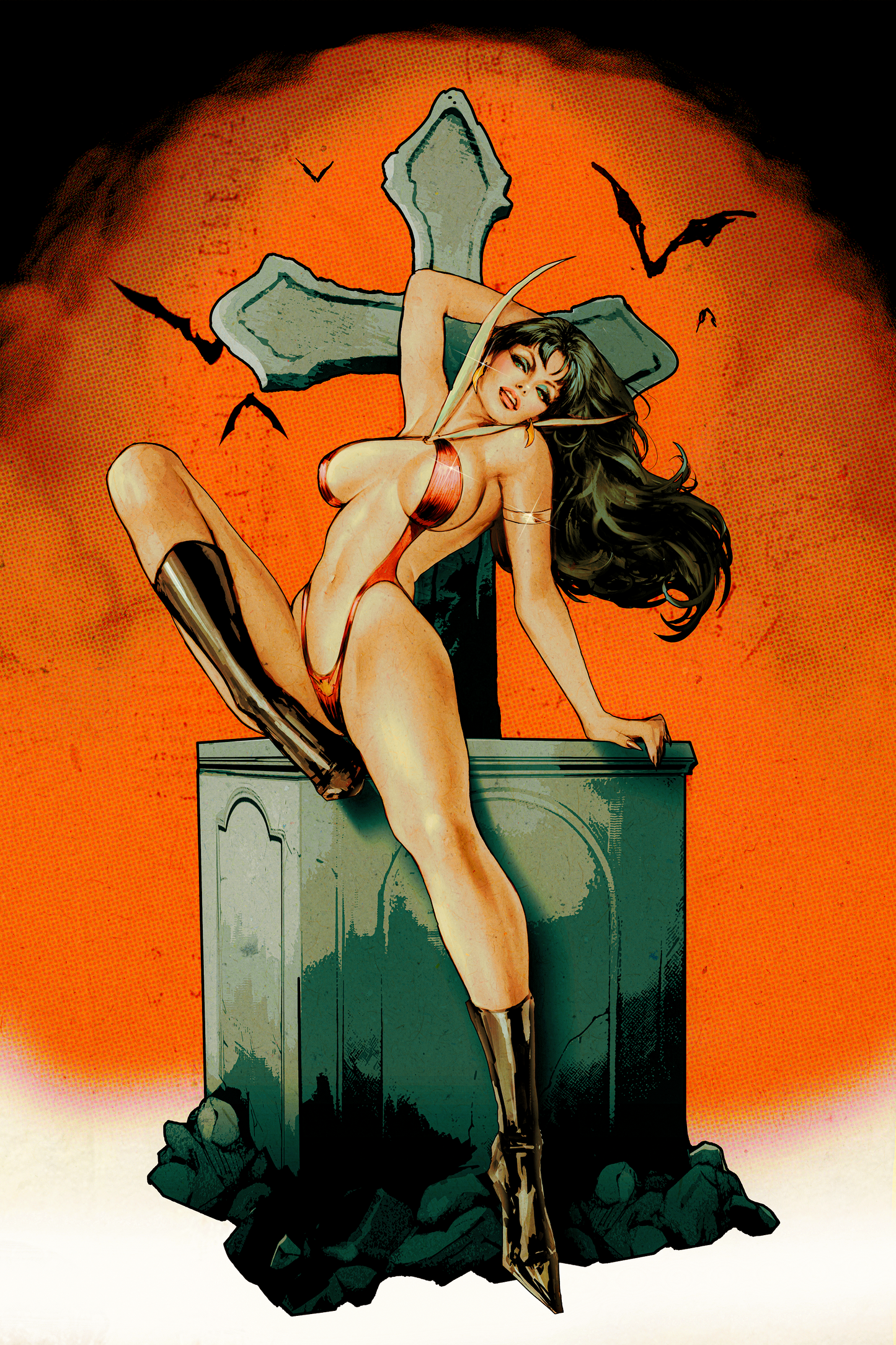 Vampirella Dracula Rage #2 Sozomaika GGA Tombstone Graveyard Variant (09/27/2023) Dynamite