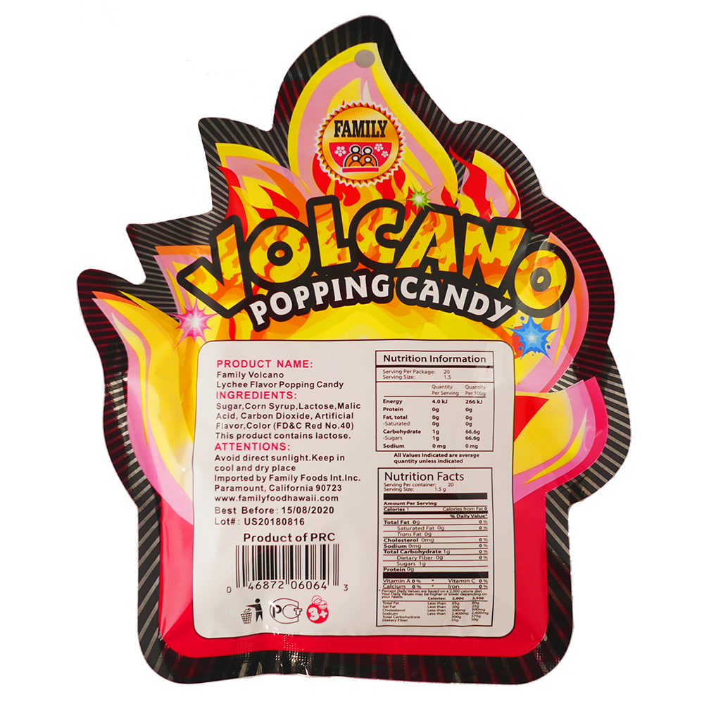 Volcano Popping Candy (China)