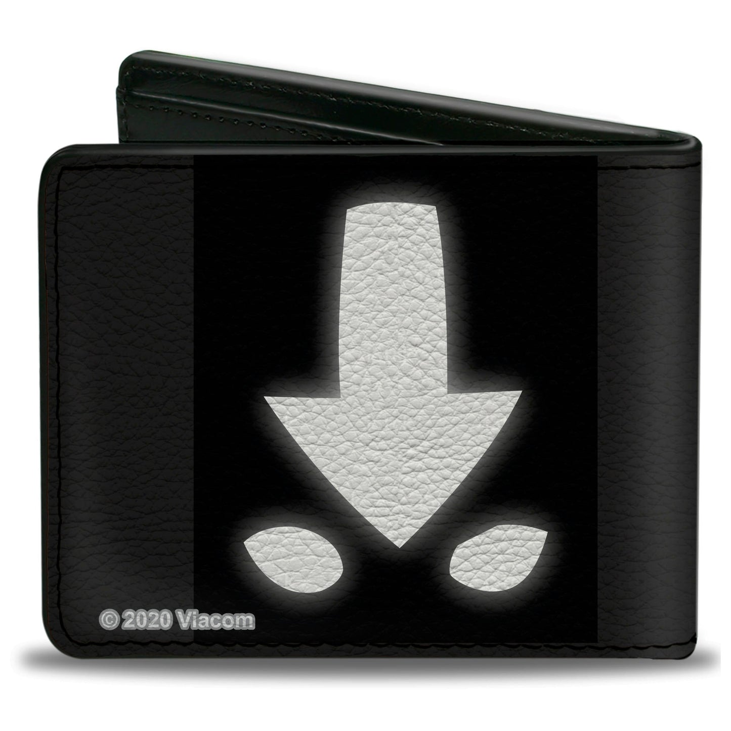 Bi-Fold Wallet - Avatar the Last Airbender Aang Meditating Pose + Glowing Arrow Eyes Black White