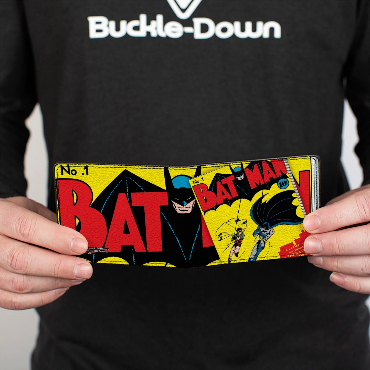 Bi-Fold Wallet - Classic BATMAN Issue #1 Robin & Batman Logo CLOSE-UP Cover Pose