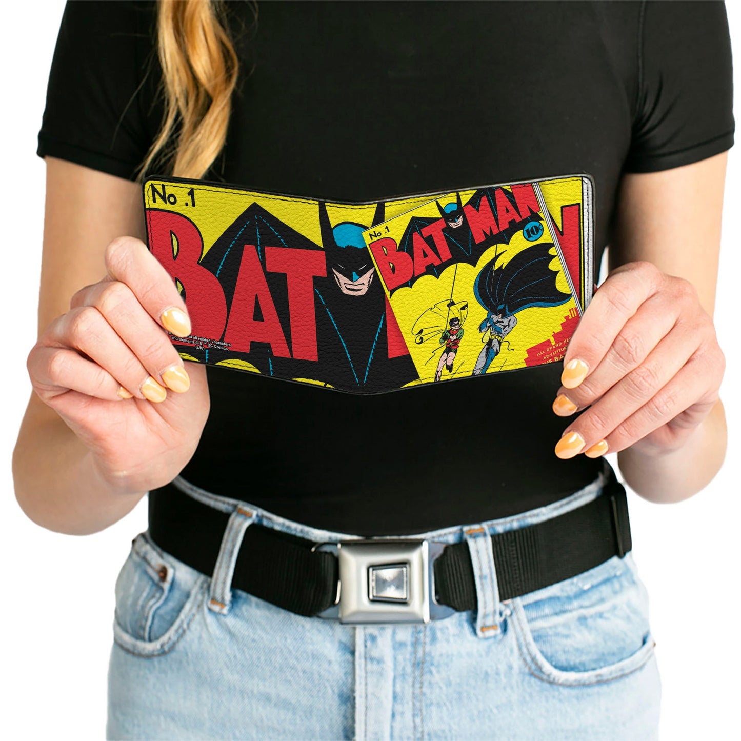 Bi-Fold Wallet - Classic BATMAN Issue #1 Robin & Batman Logo CLOSE-UP Cover Pose