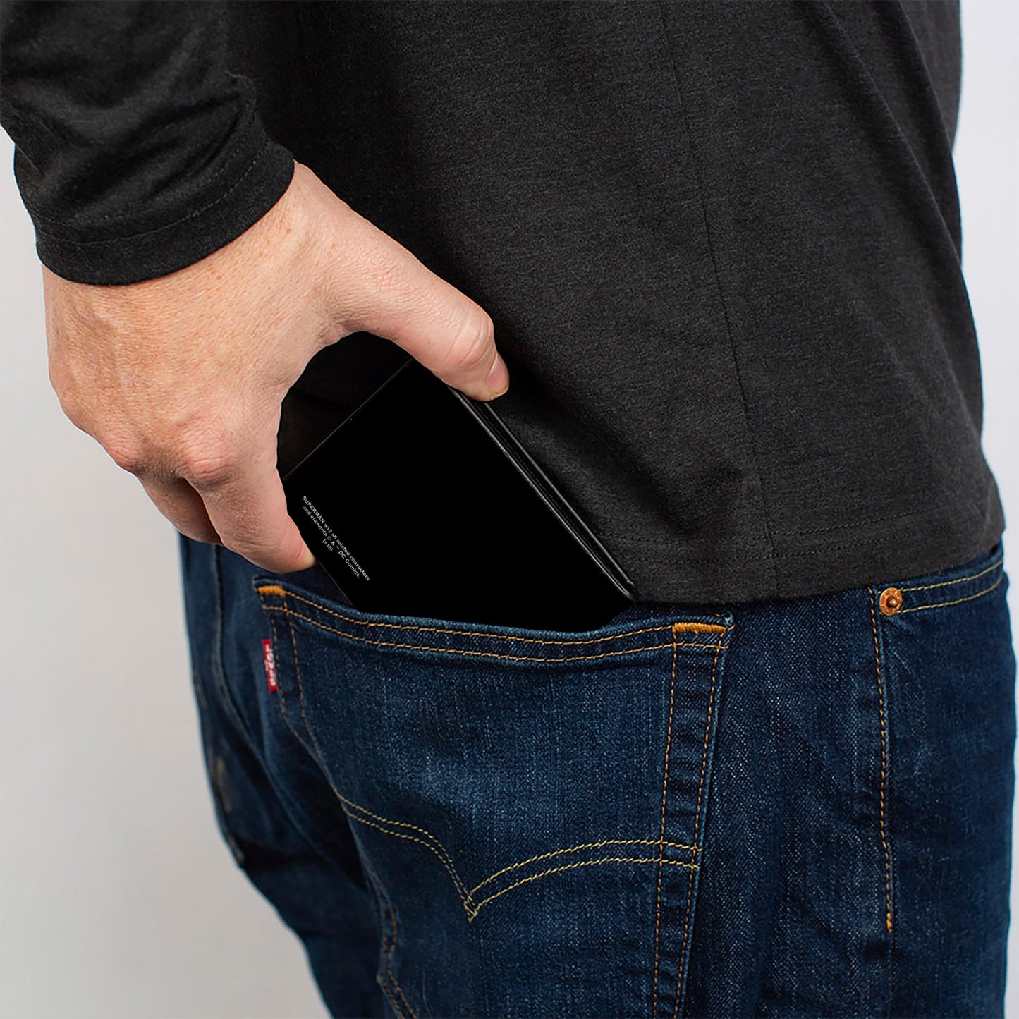 Bi-Fold Wallet - Superman Forever Clark Kent-Superman Transition Shield Black Red