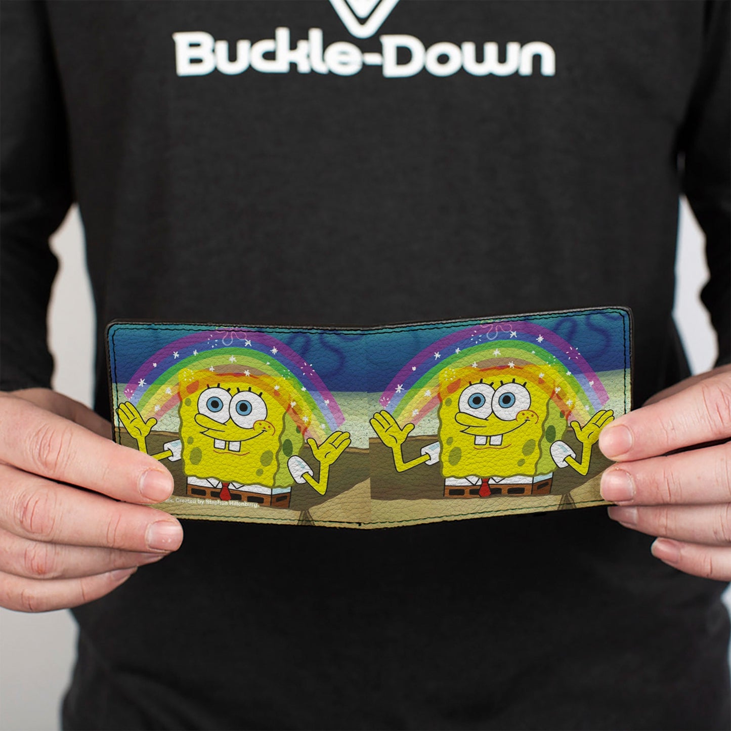 Bi-Fold Wallet - SpongeBob SquarePants Imagination Smiling Rainbow Pose