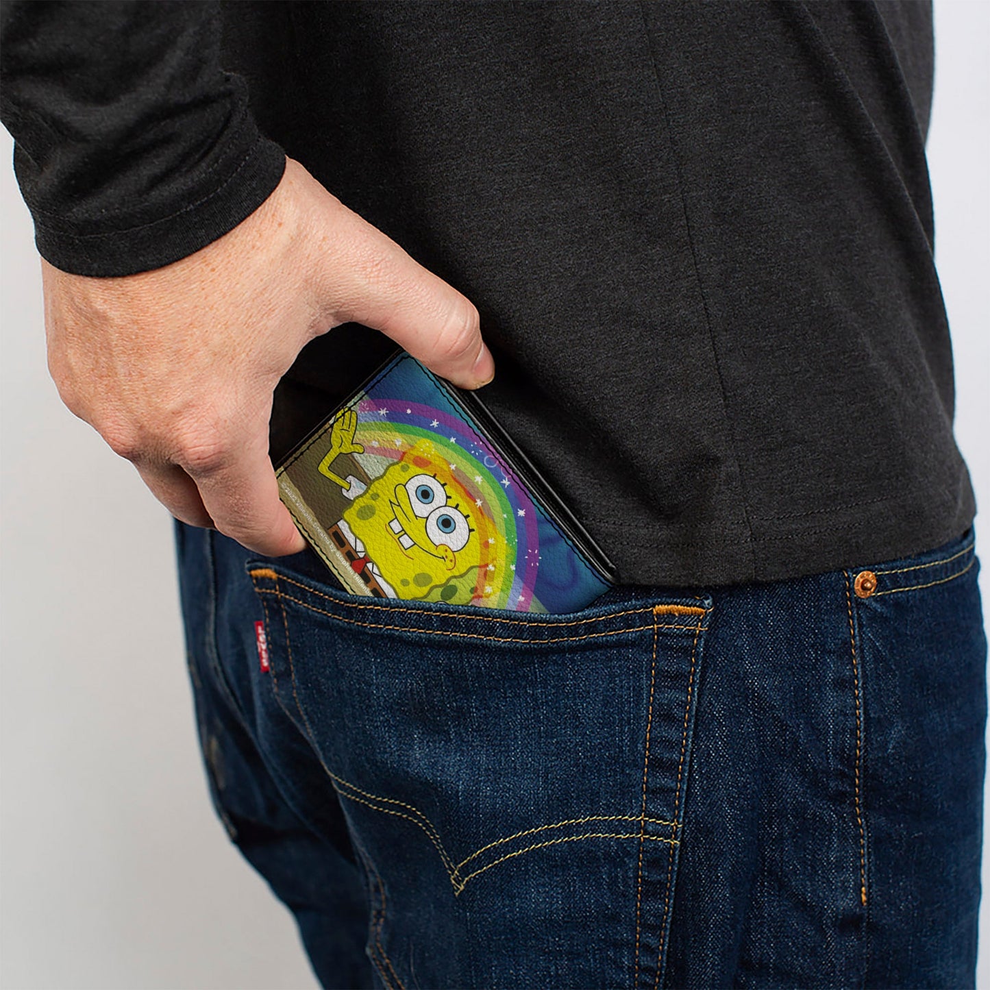 Bi-Fold Wallet - SpongeBob SquarePants Imagination Smiling Rainbow Pose