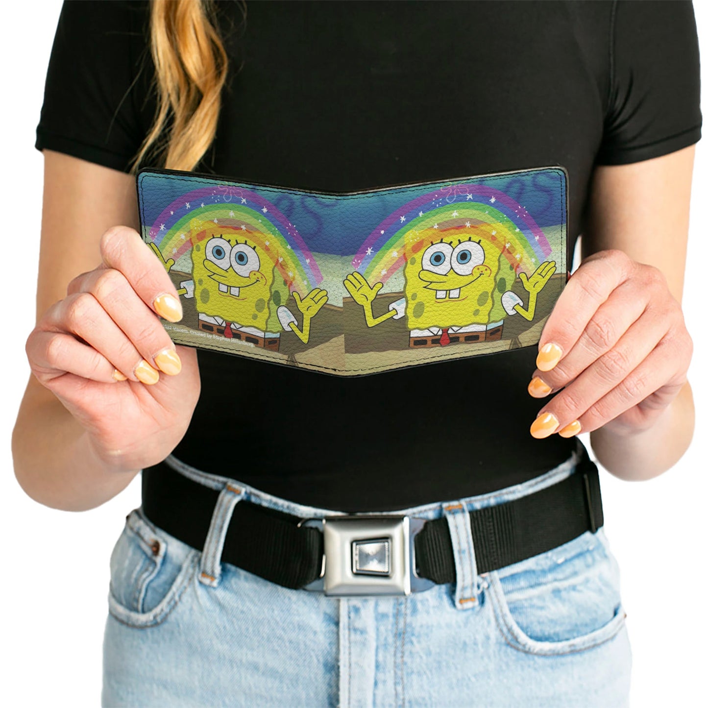 Bi-Fold Wallet - SpongeBob SquarePants Imagination Smiling Rainbow Pose
