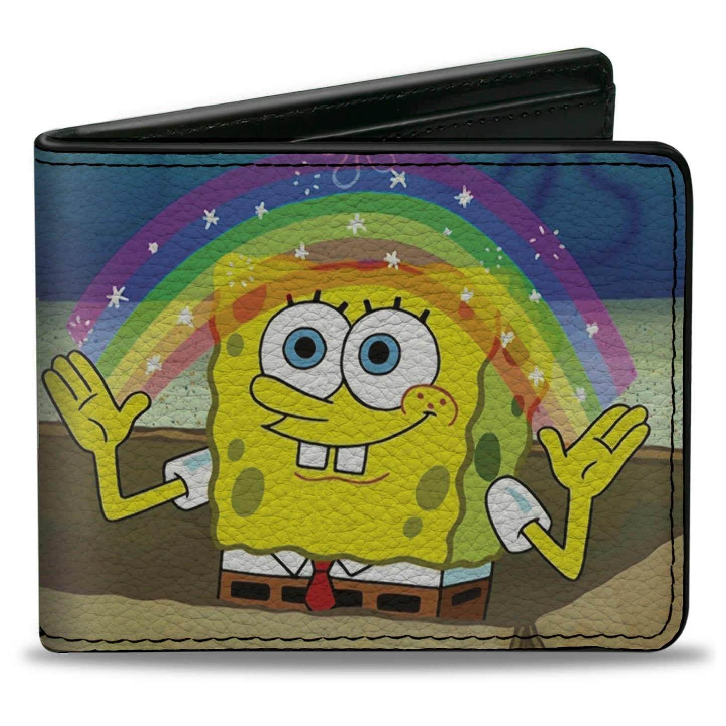 Bi-Fold Wallet - SpongeBob SquarePants Imagination Smiling Rainbow Pose