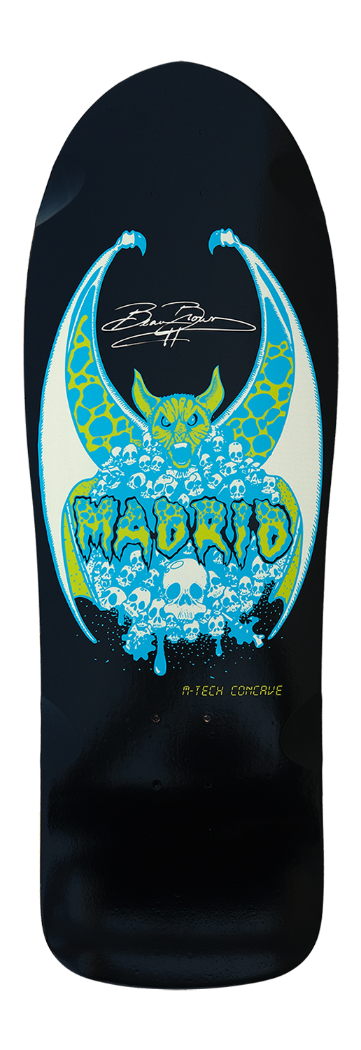 Madrid Beau Brown Bat LTD Glow In The Dark 10.25" Skateboard Deck