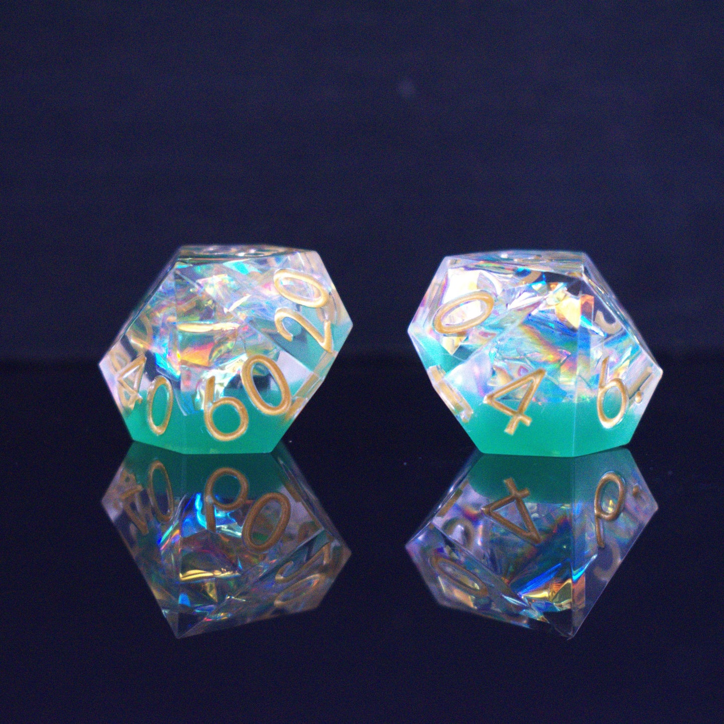 Witch Bolt Sharp-Edged Resin Dice Set