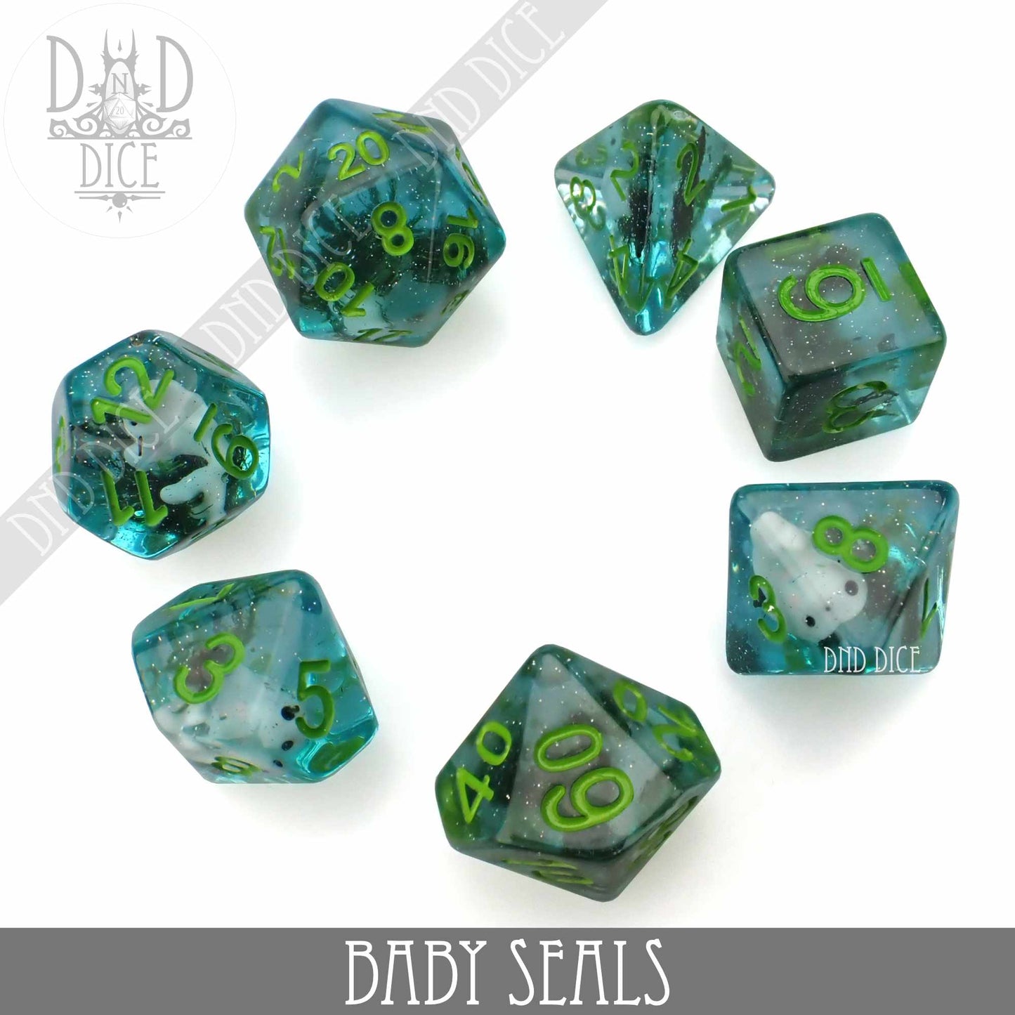 Baby Seals Dice Set