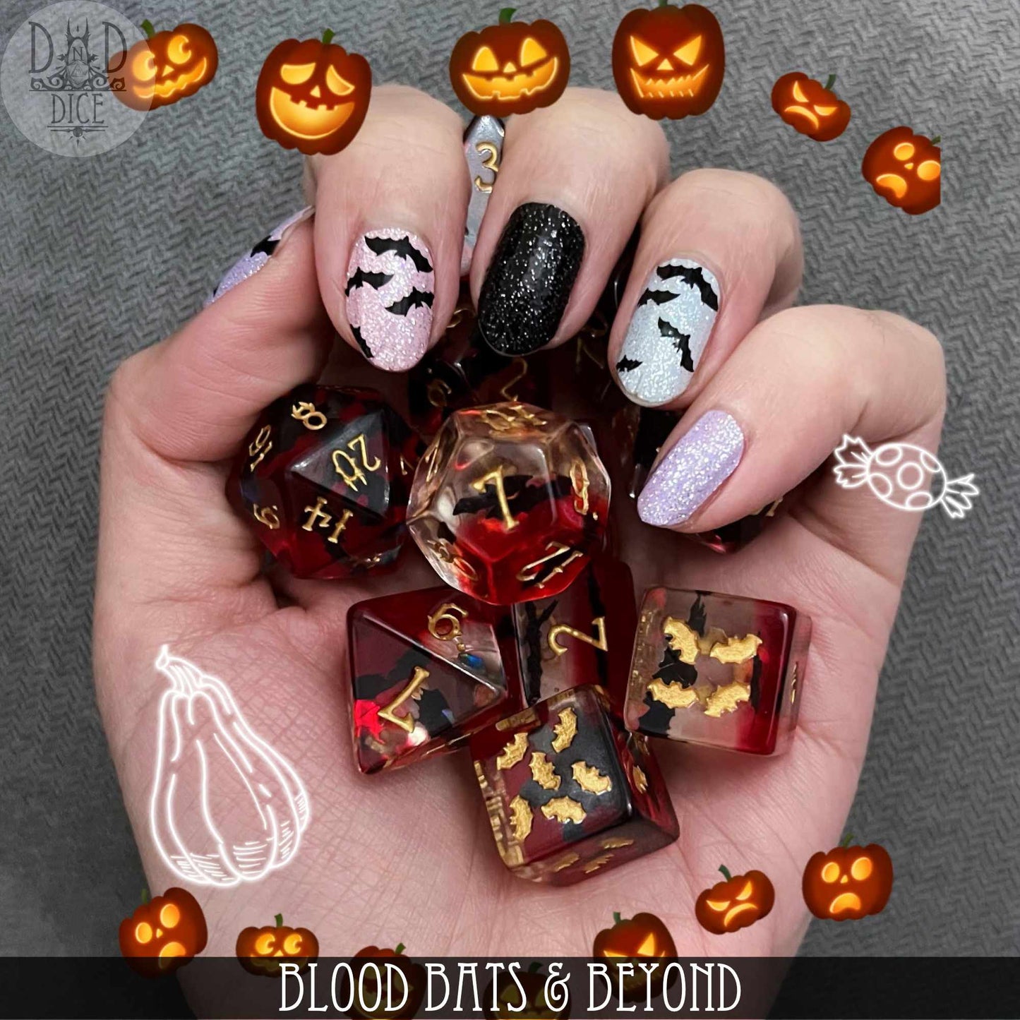 Blood Bats & Beyond 11 Dice Set